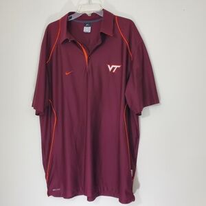Virginia Tech Short Sleeve Dri-Fit Nike Shirt, Size XXL